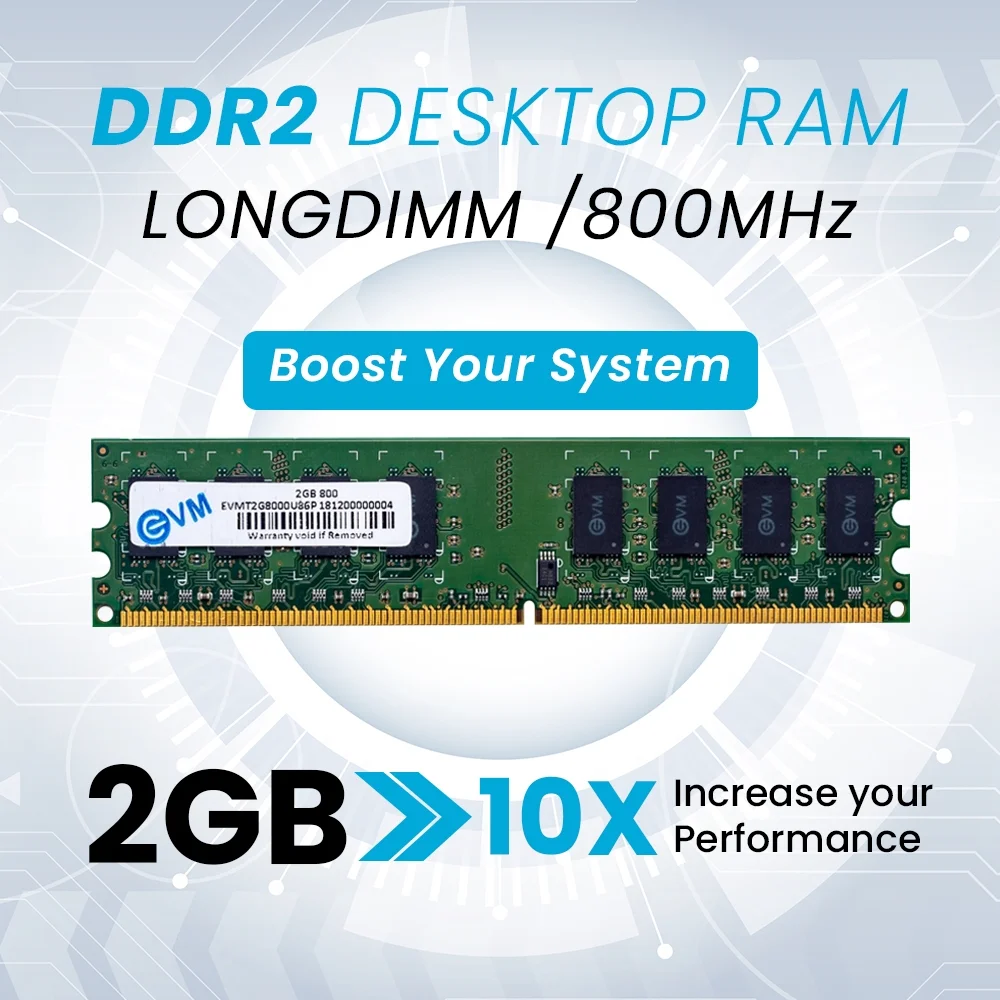 EVM Desktop Ram 2GB DDR2 800MHz view 3